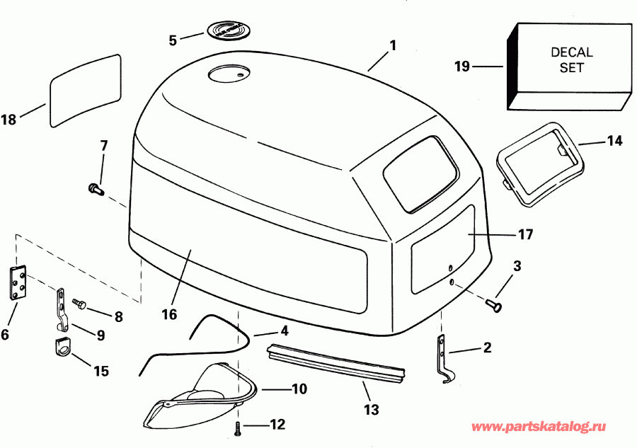 ��������� EVINRUDE E10EL4SID 4-stroke, elec start, remote,   - gine Cover / gine ������