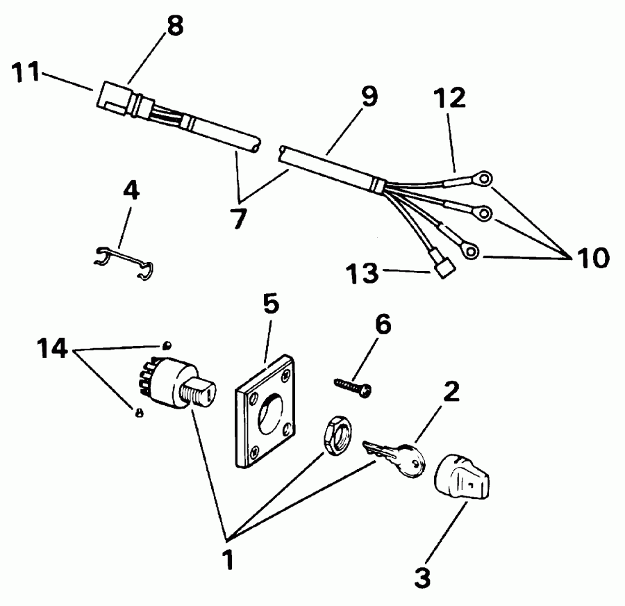 ��������� ��������� ������� E10R4SID 4-stroke, rope start, tiller, 1  - 9.9