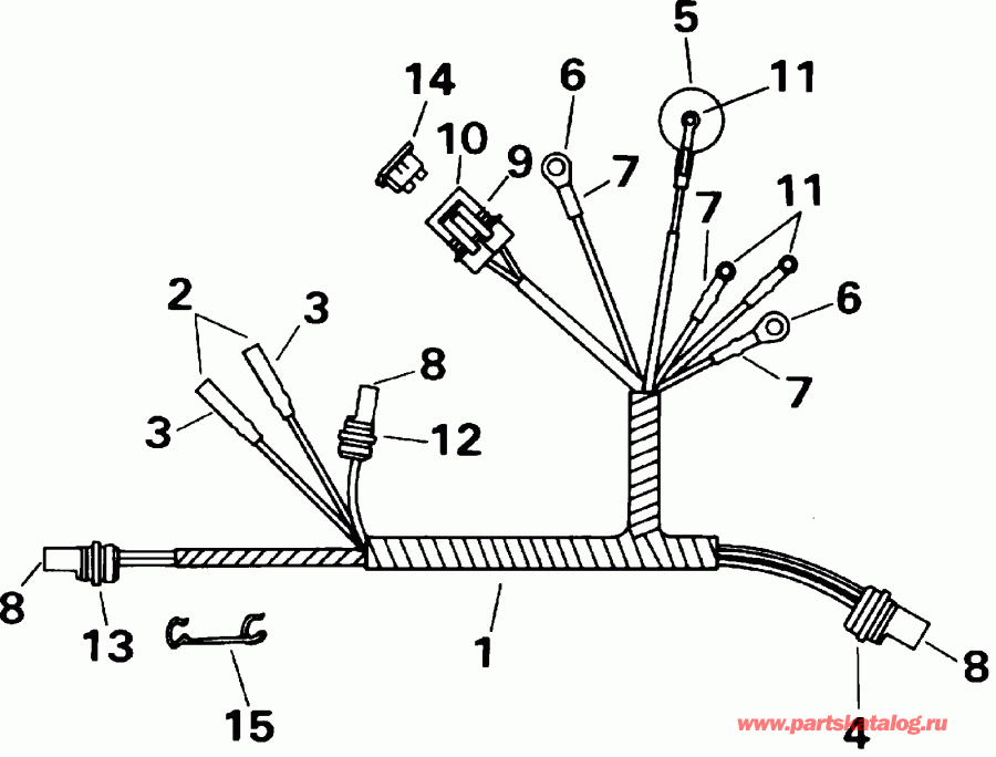 ��������� ����� ������� E10R4SID 4-stroke, rope start, tiller, 1  - Te Models - Te Models