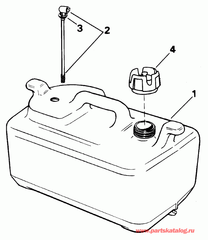 �������� ��������� ����� Evinrude E10RL4SID 4-stroke, rope start, tiller,   - el Tank