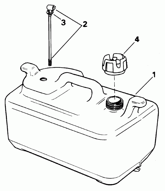  Evinrude E10RV4SIC 4-stroke, rope start, tiller,   - el Tank - el Tank