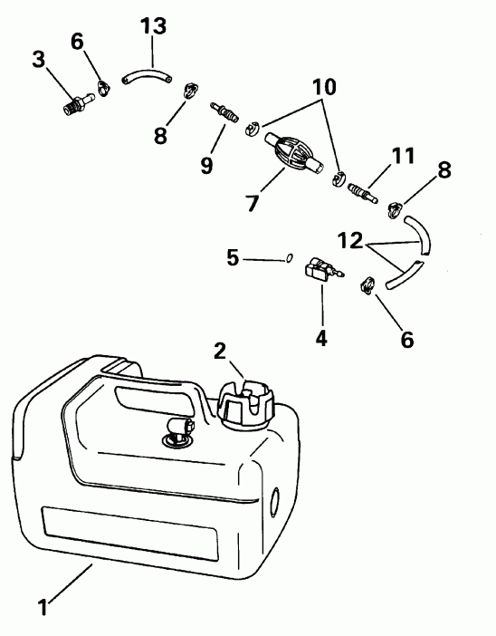 �������� ����� EVINRUDE E10TEX4SID 4-stroke, elec start, tiller,  - 3 Gallon / 3 ������