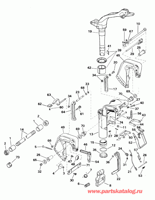 ��������� Evinrude E10TEX4SID 4-stroke, elec start, tiller,  - dsection / dsection