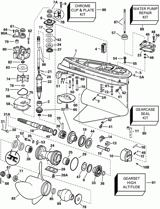 ��������� ��������� Evinrude E150FPLSIF FFI, elec start, TNT, 20 in s  - Standard Rotation - Fpl - Fl Models