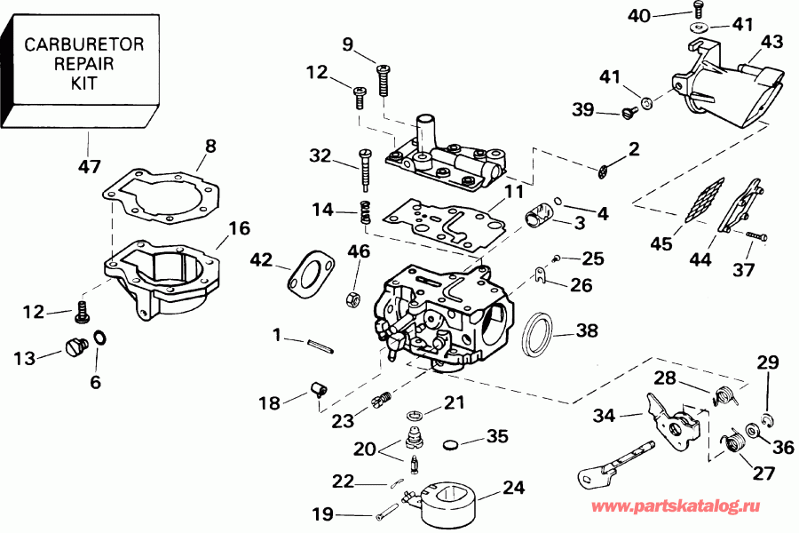 ��������� ��������� Evinrude E15RVL4SIC 4-stroke, elec start, 15 in s  - 9.9 Hp
