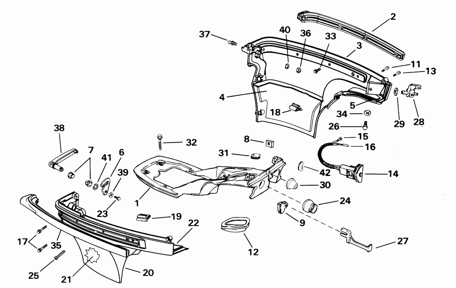 ����� ������� E15WRLSIR commercial, rope start, tiller  - wer Engine Cover - wer ������ ��������� (�����)