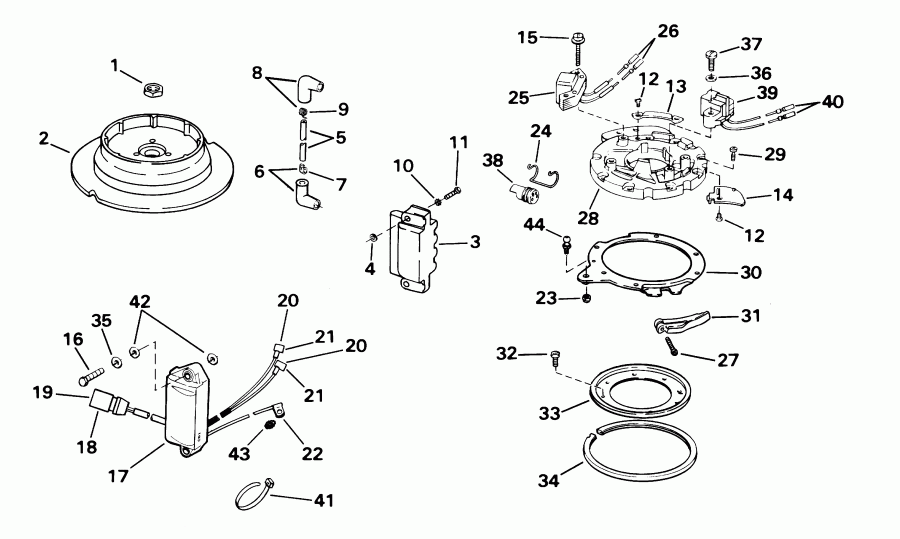 ��������� ��������� ������� E15WRSIR commercial, rope start, tiller,  - nition - nition