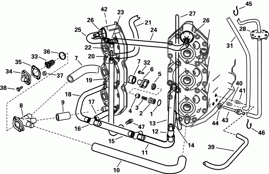 ��������� ����� Evinrude E175FPXSIF FFI, elec start, TNT, 25 in s  - se Routing