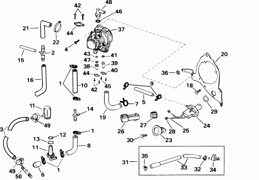 �������� ��������� ����� EVINRUDE E200WPXSIF commercial, elec start, TNT,   - el ����� - el Pump