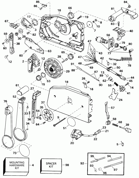  EVINRUDE E200WPXSIF commercial, elec start, TNT,   - mote 