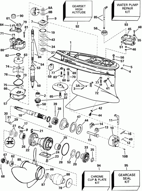 ��������� ��������� Evinrude E250FCXSIF FFI, elec start, TNT, 25 in s  - Standard Rotation - Fh - Fhl Models