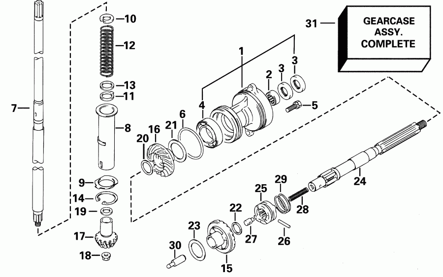 �������� ��������� ����� Evinrude E25RL4SIC 4-Stroke, Rope Start, Tiller,   - ive Shaft & Propeller Shaft - ive ��� & ��� �������� �����