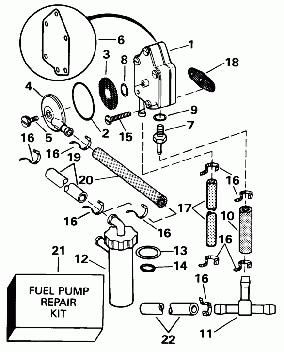 ��������� ��������� Evinrude E25WRSIR commercial, rope start, tiller,  - el Pump