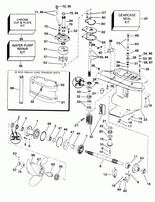 �������� ��������� ����� EVINRUDE E25WRSIR commercial, rope start, tiller,  - arcase - arcase