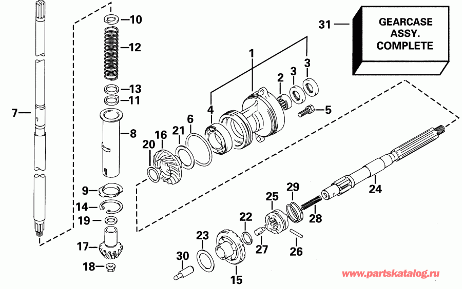 �������� ����� EVINRUDE E30EL4SIC 4-Stroke, Elec. Start, 20 IN.   - ive Shaft & Propeller Shaft - ive ��� & ��� �������� �����