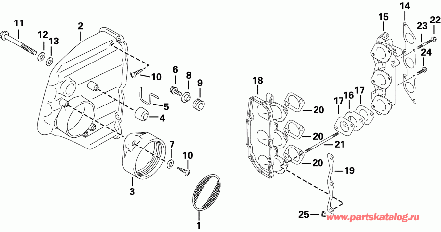 ����� EVINRUDE E30TEL4SIC 4-Stroke, Elec. Start, Tiller  - r Silencer