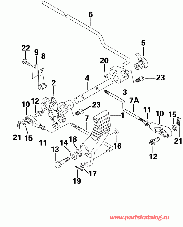 ����� ������� E30TEL4SIC 4-Stroke, Elec. Start, Tiller  - ift Handle & Lever - ift Handle & �����