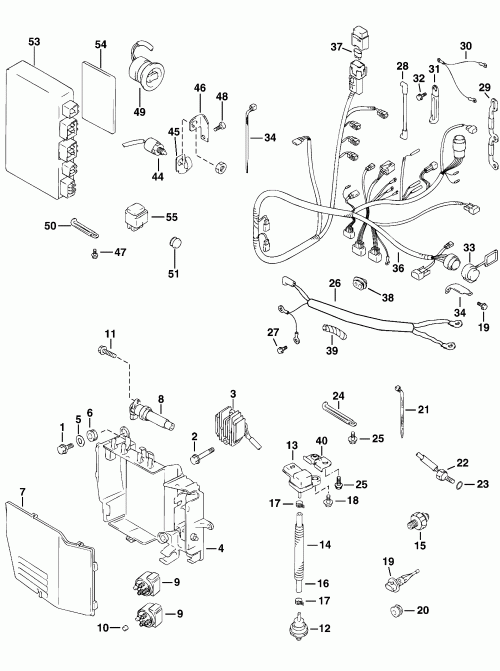  Evinrude E40PL4SIR 4-Stroke, Elec Start, TNT, 20   - ectrical System - ectrical System