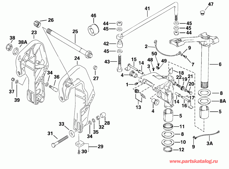 �������� ����� Evinrude E40PL4SIR 4-Stroke, Elec Start, TNT, 20   - ern & Swivel Bracket / ern & ���������� ���������