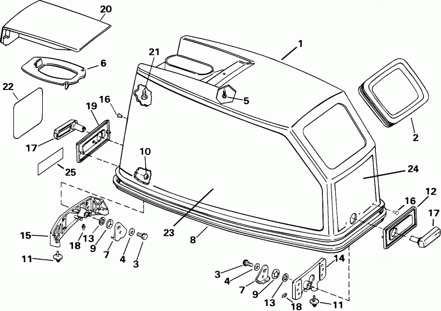  ������� E40WRLSIR commercial, rope start, 20 in   - gine Cover