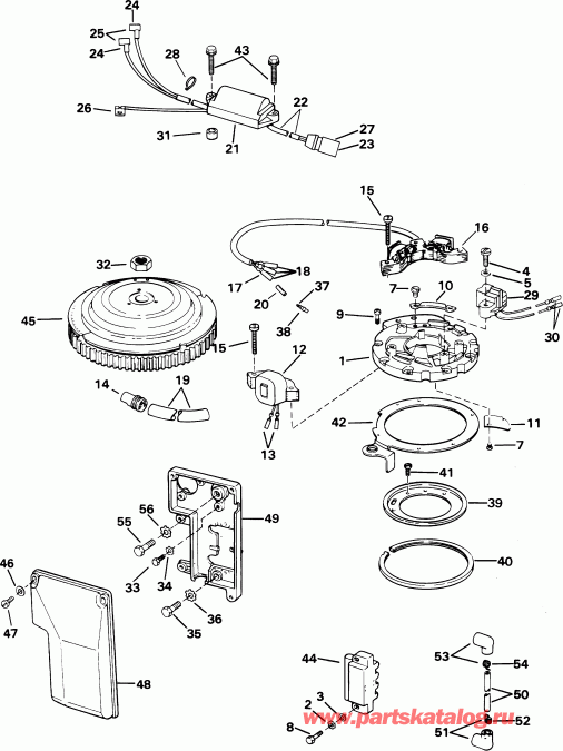 ��������� Evinrude E40WRSIR commercial, rope start, 15 in s  - nition System / nition System