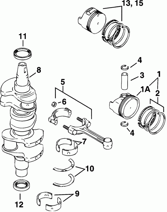 �������� ��������� ����� ������� E50PL4SIR 4-Stroke, Elec Start, TNT, 20   - ankshaft - ank���
