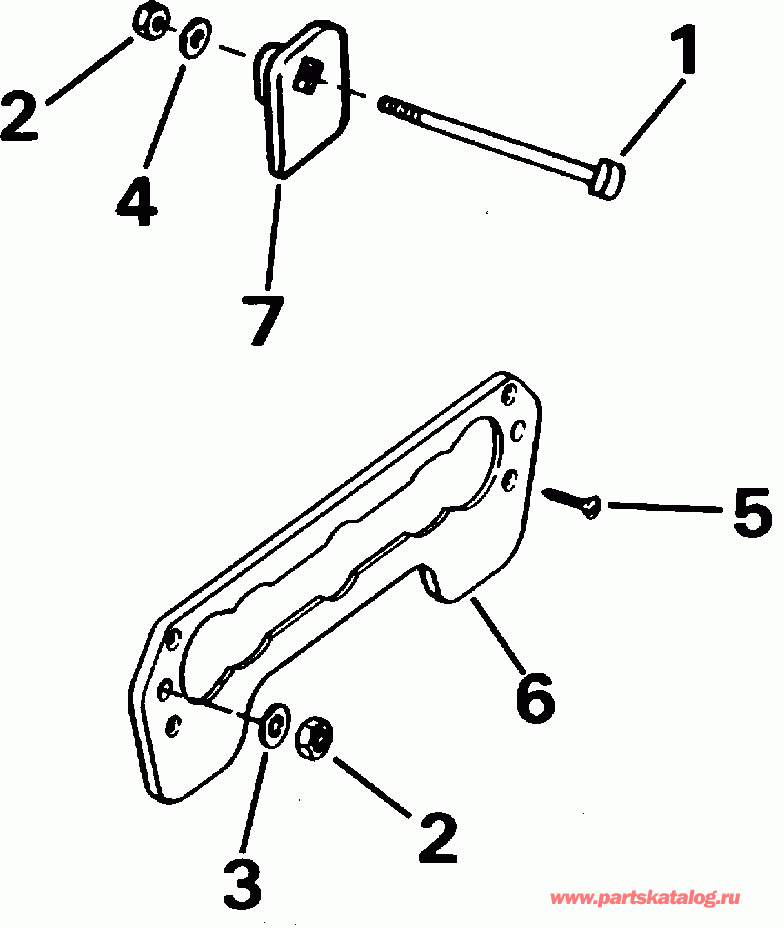  EVINRUDE E55WRYSIR commercial, rope start, 25 in   - ansom Mount Kit