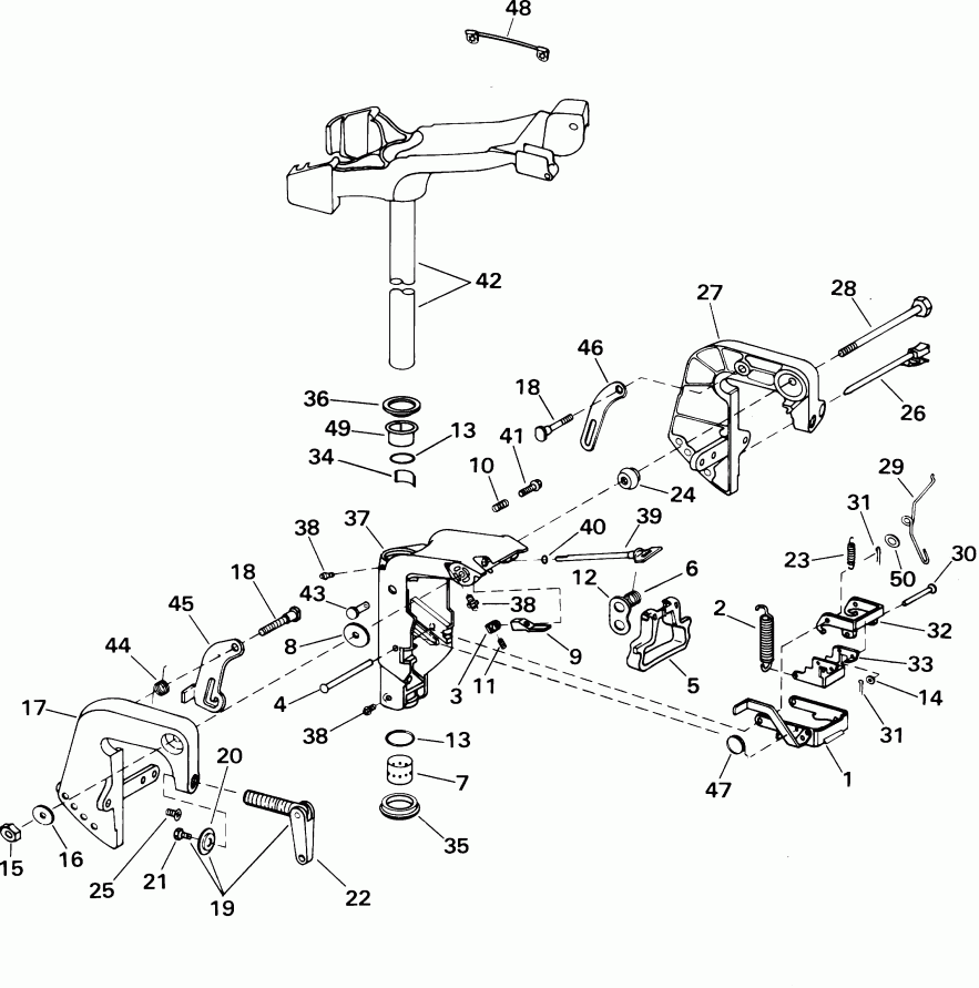 �������� ����� ������� E5RL4SIE 4-stroke, rope start, tiller, 2  - dsection