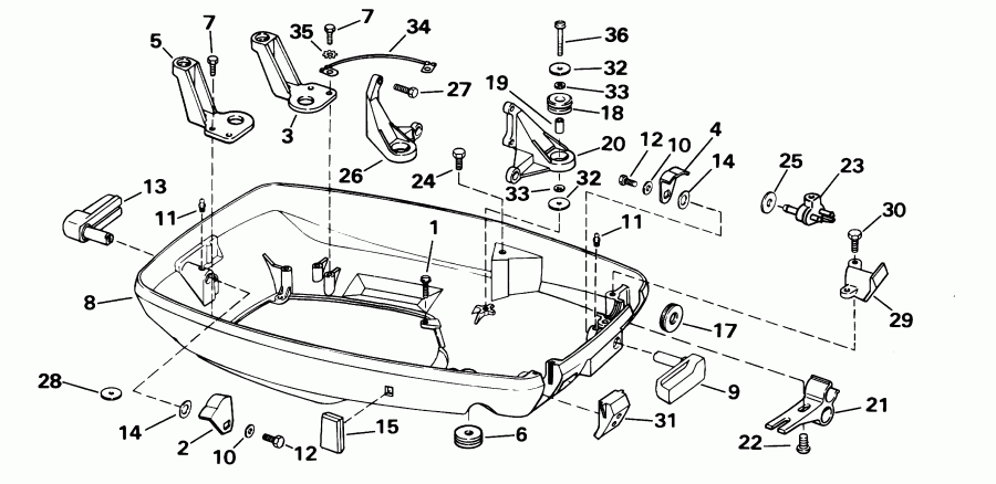 ��������� Evinrude E65WELSIR Commercial, elec start, 20 in   - wer ������ ��������� (�����) - wer Engine Cover