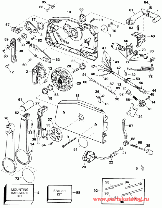 �������� ��������� ����� Evinrude E65WELSIR Commercial, elec start, 20 in   - ������ ����� - ���� �������������