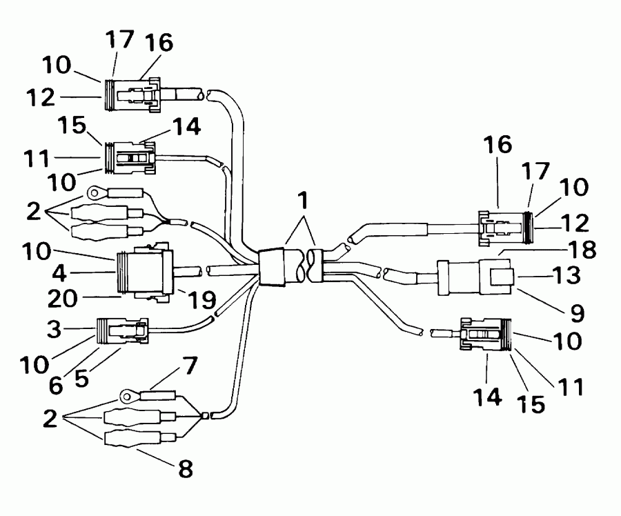  EVINRUDE E65WELSIR Commercial, elec start, 20 in   - ring Kit Assembly / ������ Kit Assembly