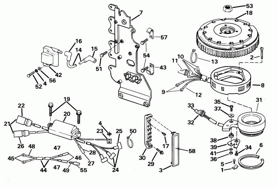 ��������� EVINRUDE E65WRYSIR commercial, rope start, 22.5 i  - nition System / nition System