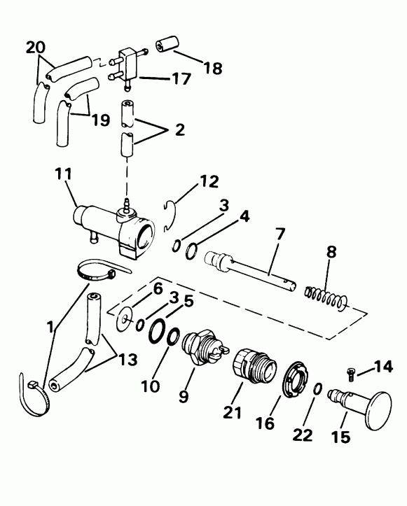 ��������� ����� Evinrude E65WRYSIR commercial, rope start, 22.5 i  - nual Primer System / nual Primer System