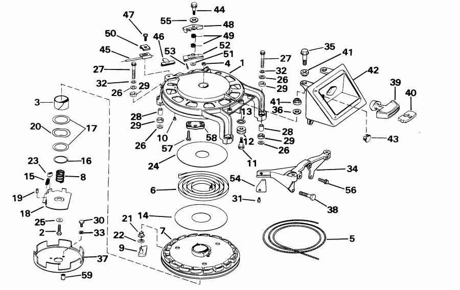 ��������� ��������� ������� E65WRYSIR commercial, rope start, 22.5 i  - wind Starter - wind �������