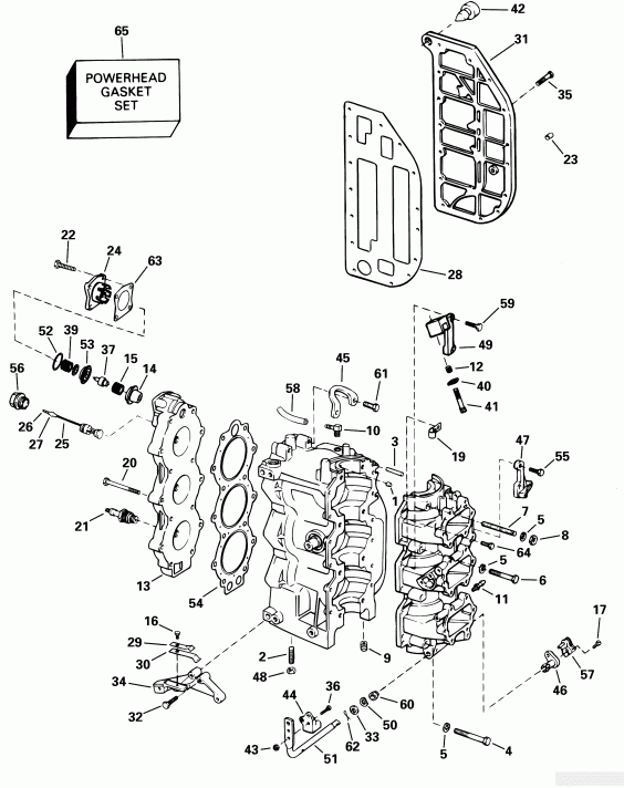 �������� ����� ������� E65WRYSIR commercial, rope start, 22.5 i  - linder & Crankcase - linder & ������ ���������
