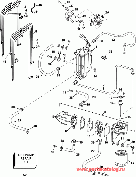 ��������� ����� EVINRUDE E75FPLSIF FFI, elec start, TNT, 20 in sh  - el Components