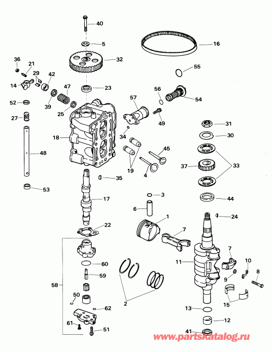   E8RVL4SIC 4-stroke, rope start, tiller,   - linder & Crankcase - linder &  