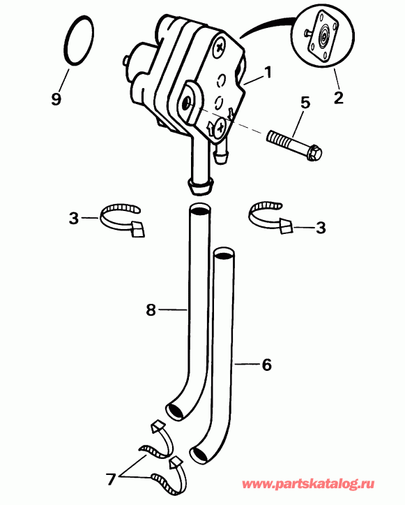 ����� Evinrude E8RVL4SIC 4-stroke, rope start, tiller,   - el �����