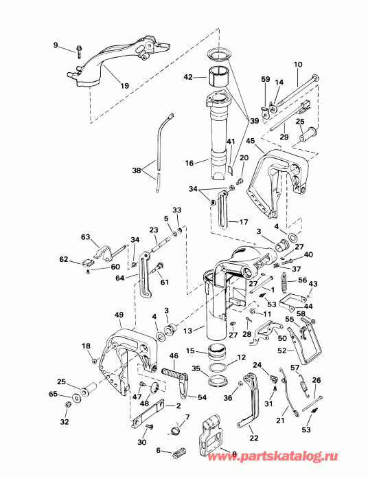 �������� ��������� ����� ������� E8RVL4SIC 4-stroke, rope start, tiller,   - dsection / dsection