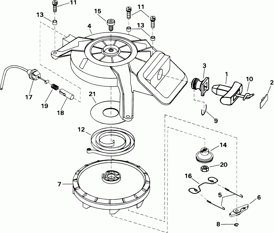 ����� ������� E8WRSIR Commercial, rope start, tiller,   - wind �������