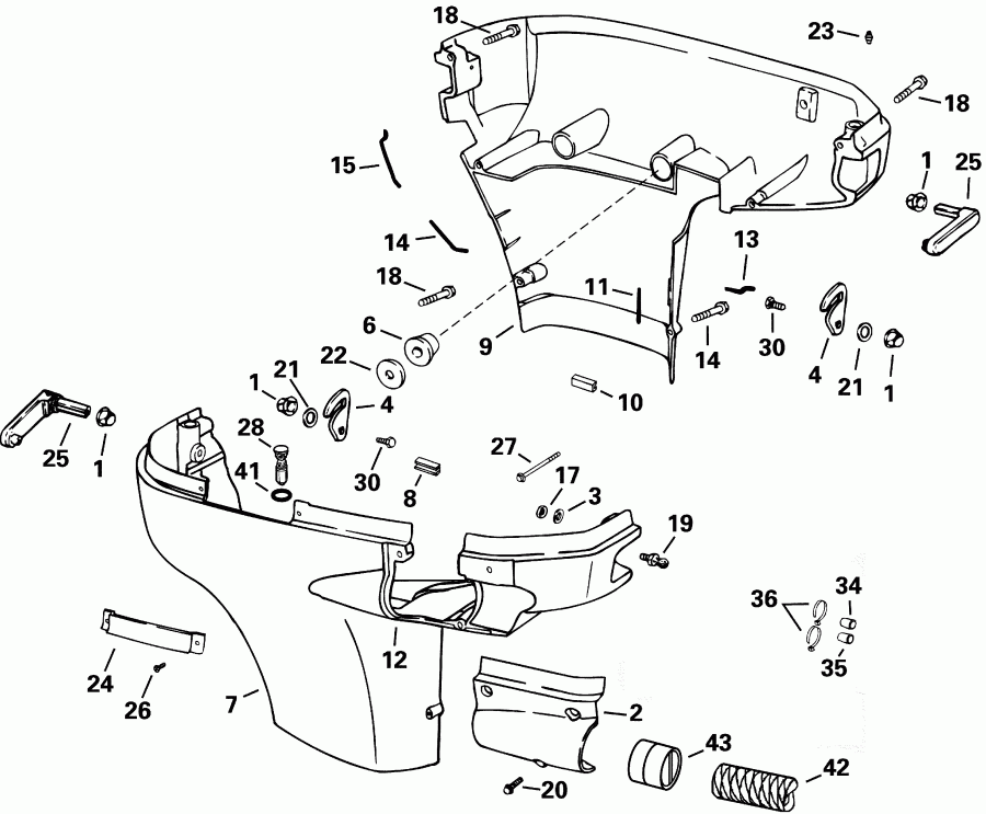 ��������� �������� ����� Evinrude E90FVLSIF FFI, elec start, TNT, 20 in sh  - wer ������ ��������� (�����) / wer Engine Cover