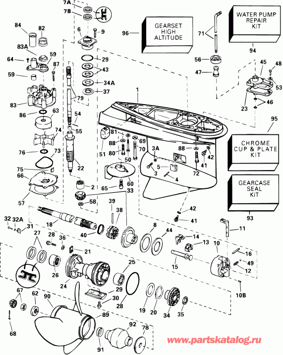 ��������� ��������� EVINRUDE RE150FCSIF FFI, elec start, TNT, 25 in s  - �������� Rotation - Fsl, Fs, Fpx, Fx Models / Standard Rotation - Fsl, Fs, Fpx, Fx Models
