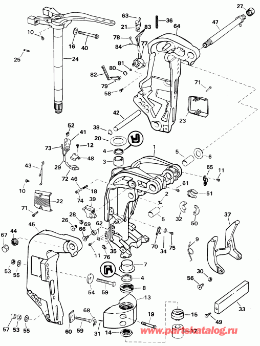 ��������� �������� ����� EVINRUDE RE200FSSIF FFI, elec start, TNT, 20 in s  - ern & ���������� ��������� - ern & Swivel Bracket