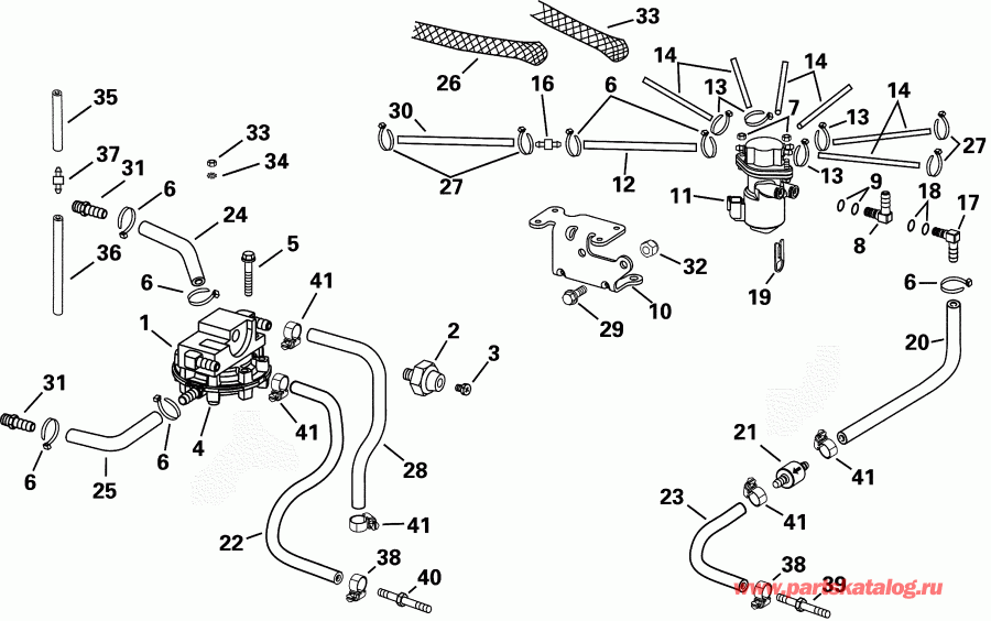 ����� Evinrude RE75FPLSIF FFI, elec start, TNT, 20 in s  - l Components - l Components