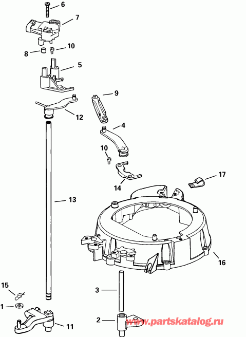 �������� ����� Evinrude E135FCXSNF Ficht Fuel Injection, 25 in.,  - rottle Linkage / rottle ��������� ��������
