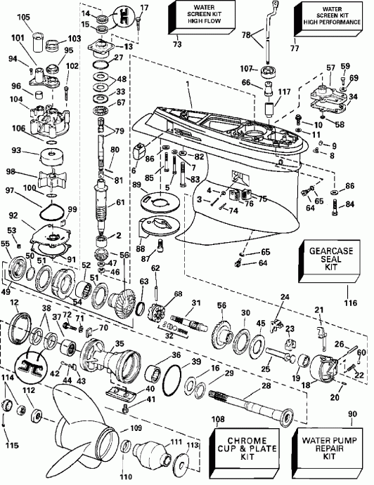 ��������� �������� ����� EVINRUDE E200FPLSNF Ficht RAM Injection, 20 in. s  - Fcx & Fcz Models