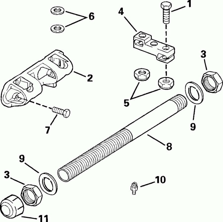   Evinrude E225FCXSNF Ficht RAM Injection, 25 in.,   - al Steering Connector Kit