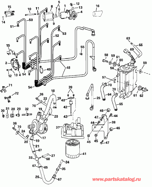 ����� EVINRUDE E250FCXSNF Ficht RAM Injection, 25 in.,   - el System