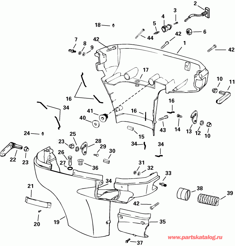��������� �������� ����� Evinrude E115FSLSTB  - wer Engine Cover - wer ������ ��������� (�����)