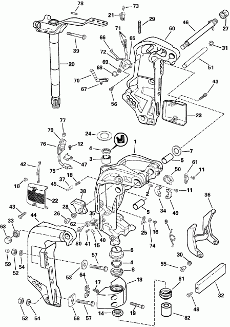 ��������� ��������� Evinrude E150FPLSTD  - dsection